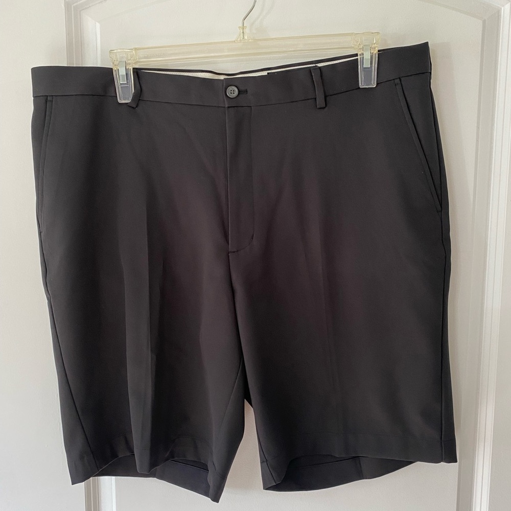 Greg Norman Collection Dark Gray Flat Front Shorts